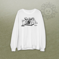 Camping Moose Crew Neck Sweatshirts