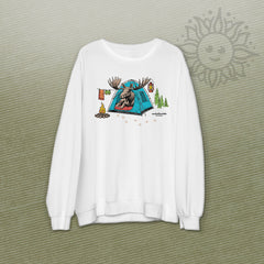 Camping Moose Crew Neck Sweatshirts