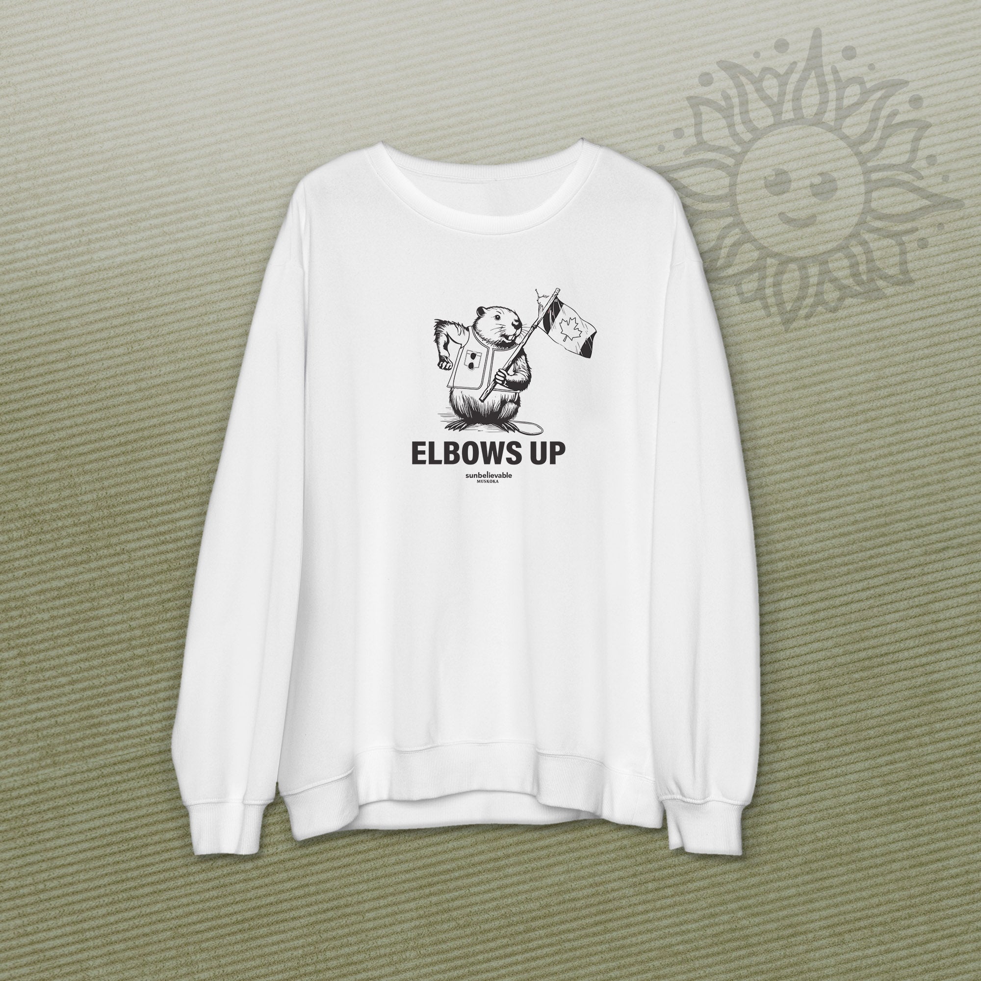 Elbows Up Crew Neck Sweatshirts