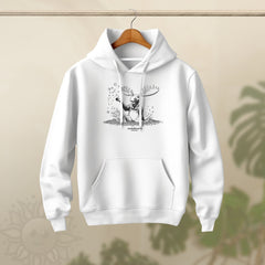 Adult Cranberry Moose Hoodie