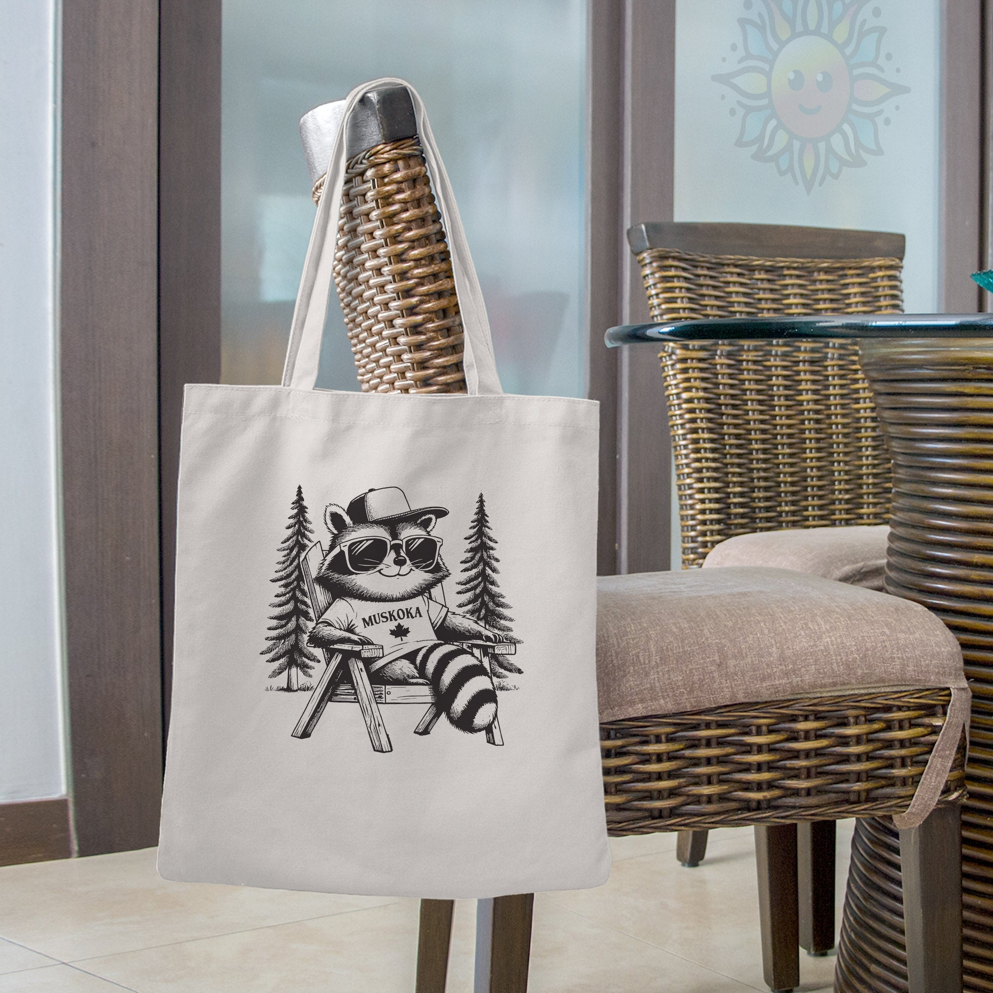 Chill Raccoon Tote Bags
