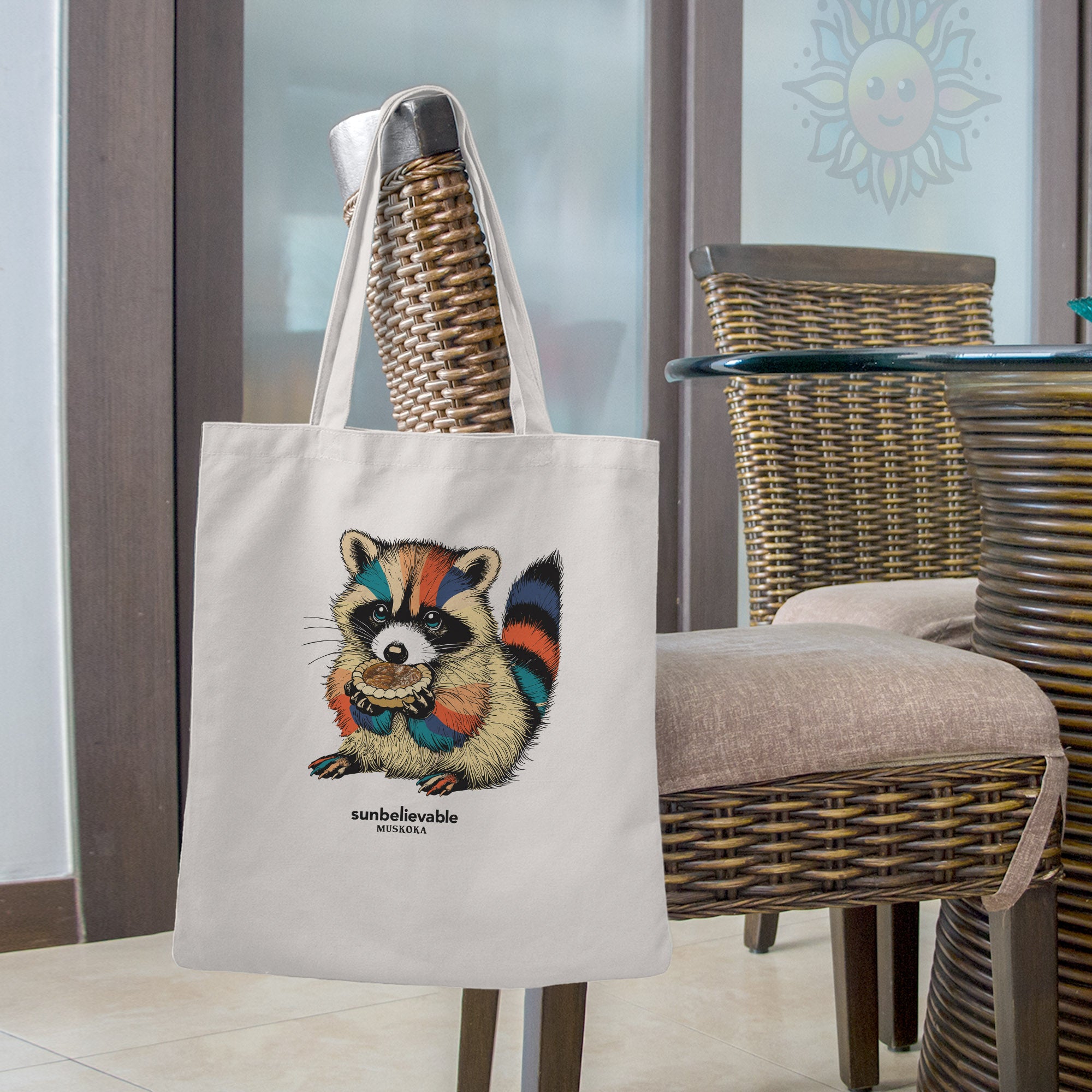 Sweet Raccoon Tote Bags