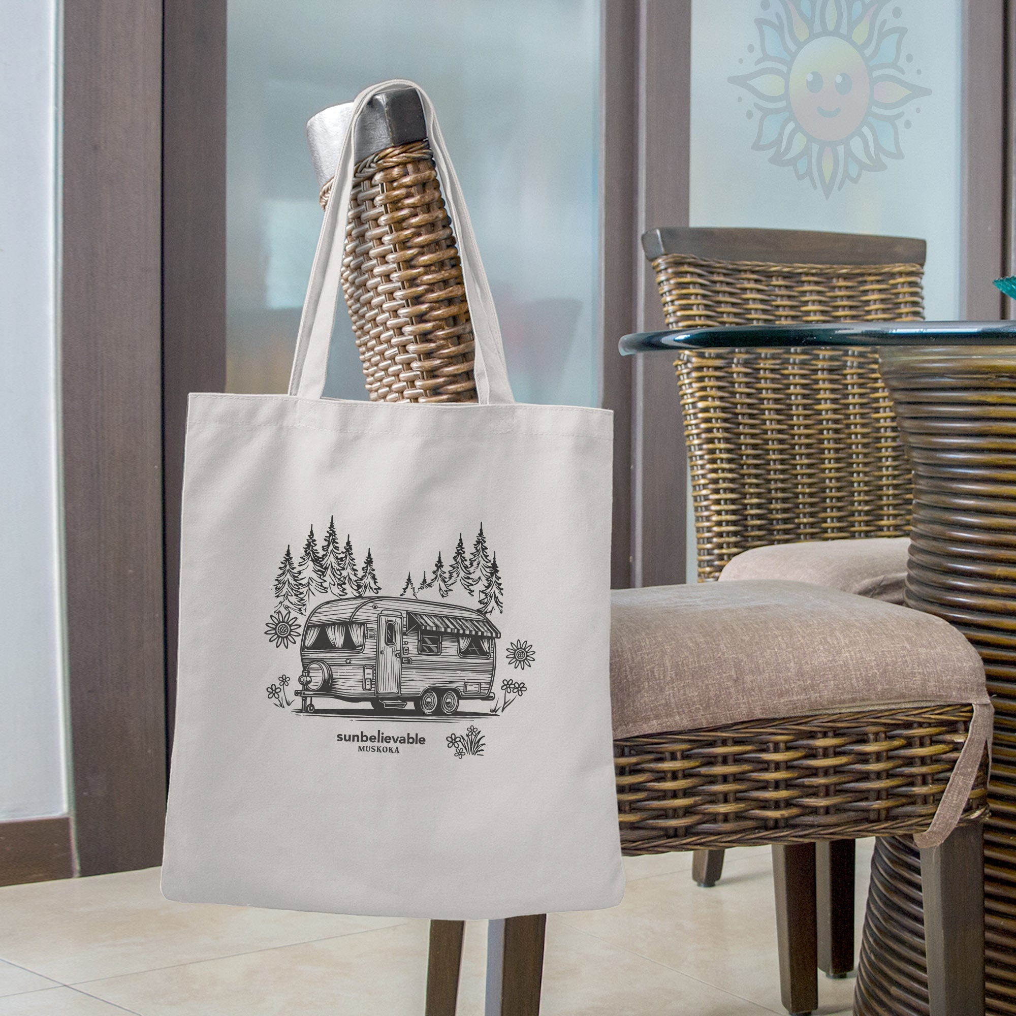 Retro Trailer Tote Bags