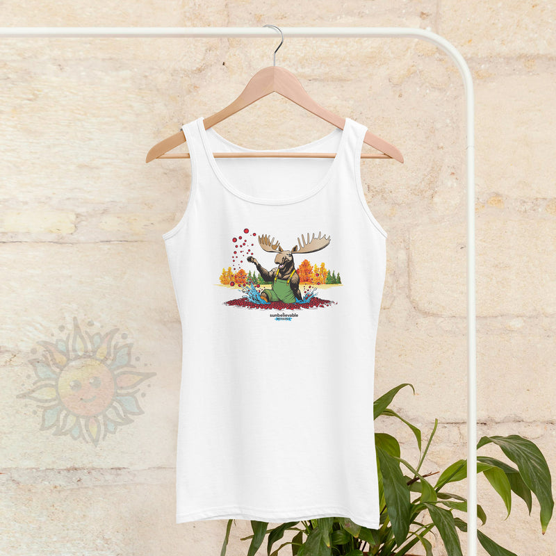 Cranberry Moose Womens Tank Top