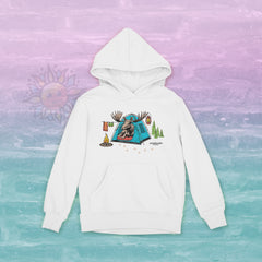 Youth Camping Moose Hoodie