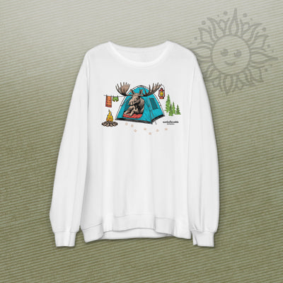 Camping Moose Crew Neck Sweatshirts