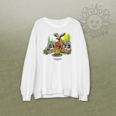 Campfire Animals Crew Neck Sweatshirts