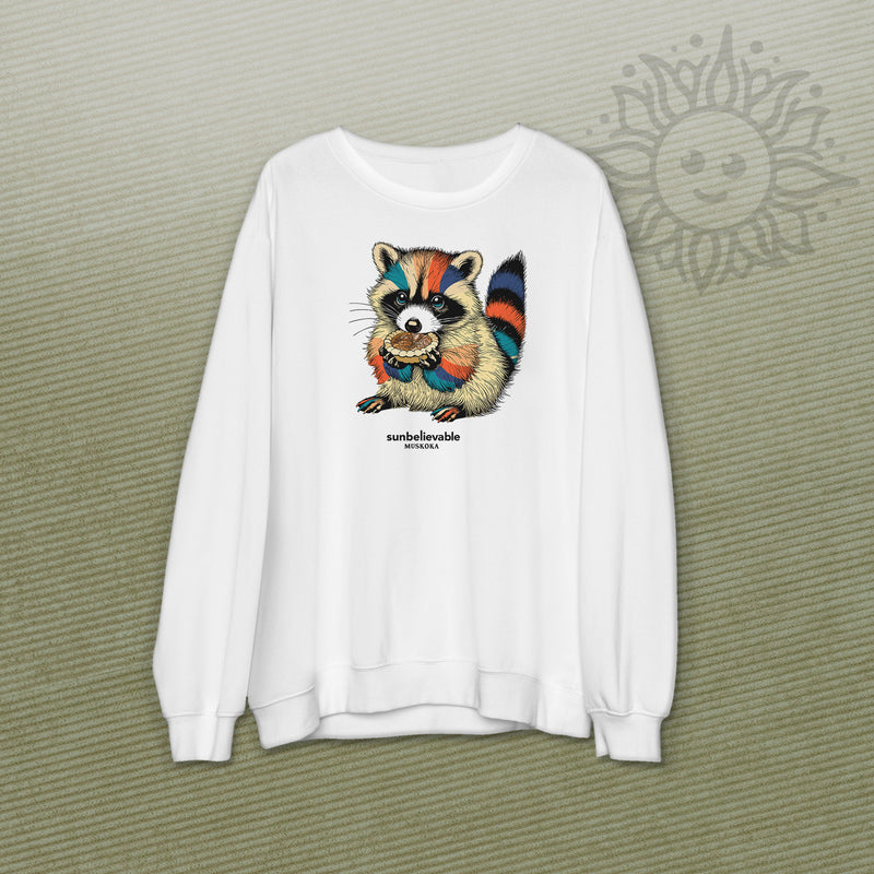 Sweet Raccoon Crew Neck Sweatshirts