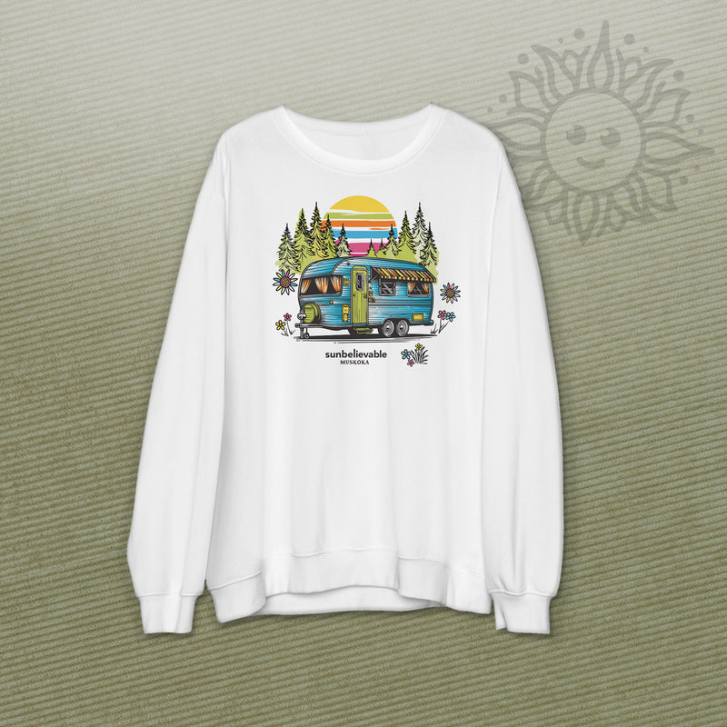 Retro Trailer Crew Neck Sweatshirts