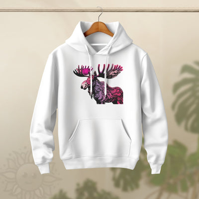 Adult Pink Moose Hoodie