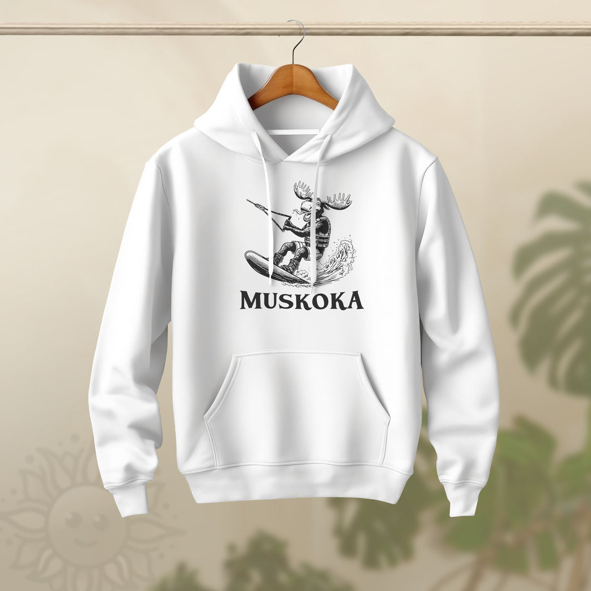 Adult Wakeboarding Moose Hoodie