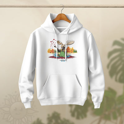 Adult Cranberry Moose Hoodie