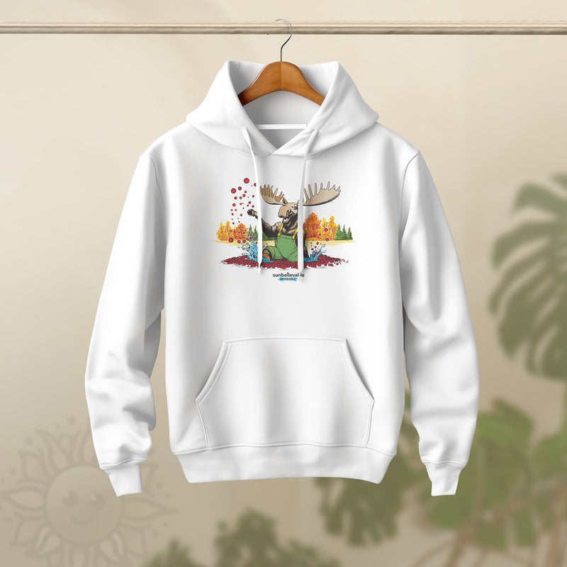 Adult Cranberry Moose Hoodie