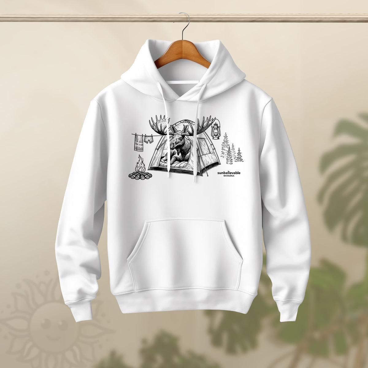 Camping Moose Hoodie