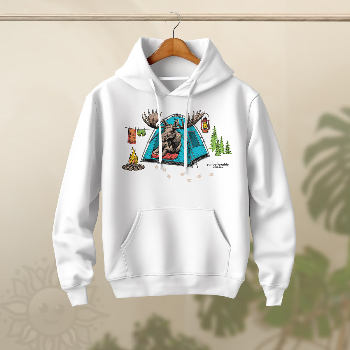 Camping Moose Hoodie