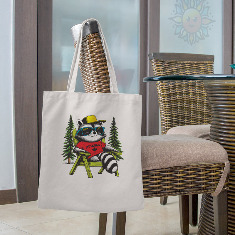 Chill Raccoon Tote Bags