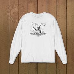 Adult Cranberry Moose Long Sleeve Tshirt