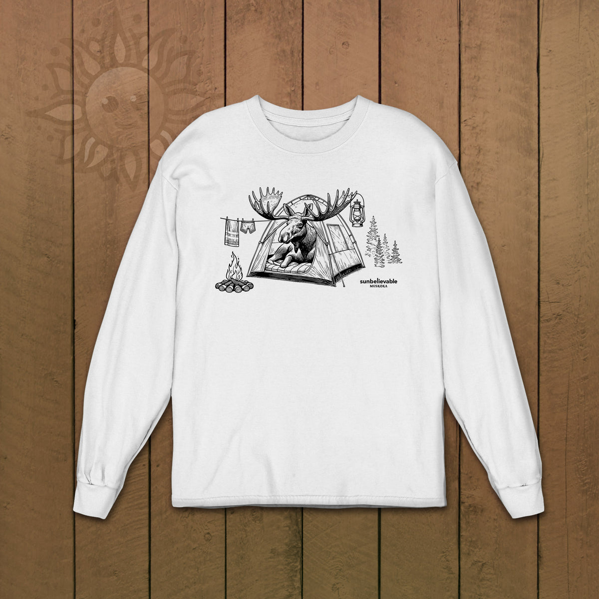 Camping Moose Long Sleeve Tshirt
