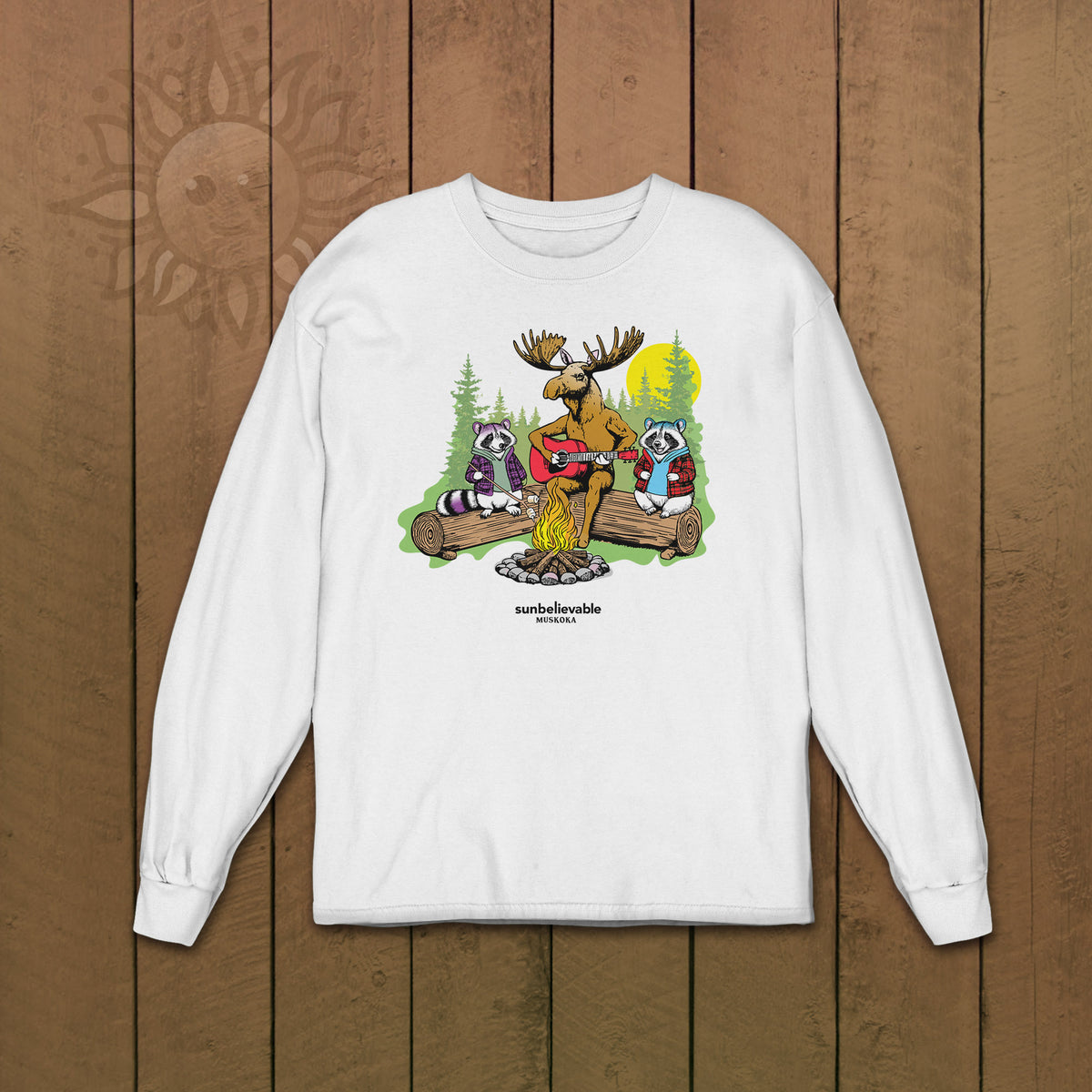 Campfire Animals Long Sleeve Tshirt