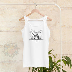 Cranberry Moose Womens Tank Top