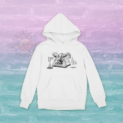 Youth Camping Moose Hoodie