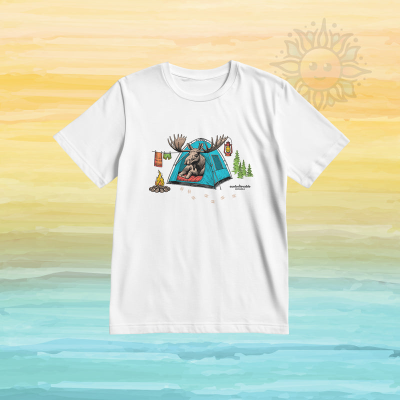 Youth Camping Moose T-Shirt